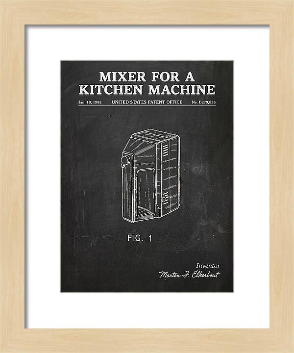 Kitchen Mixer Chalkboard Patent Usd279856s
