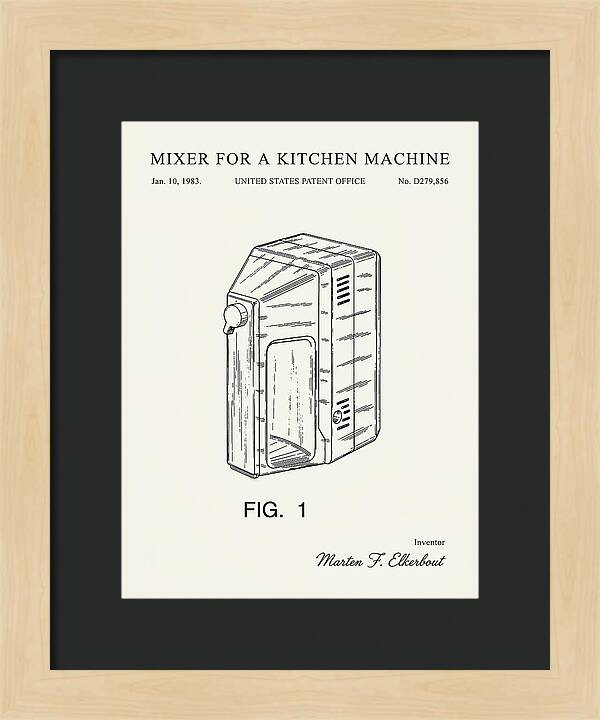 Kitchen Mixer Minimalist Patent Usd279856s