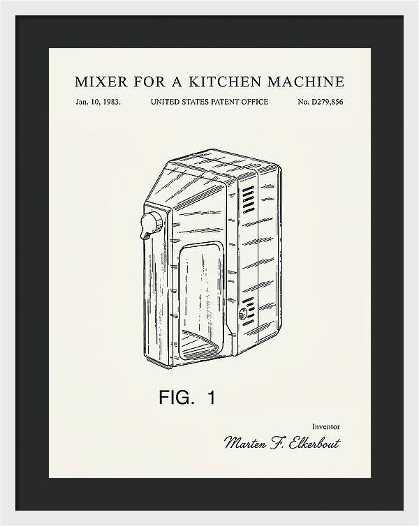 Kitchen Mixer Minimalist Patent Usd279856s