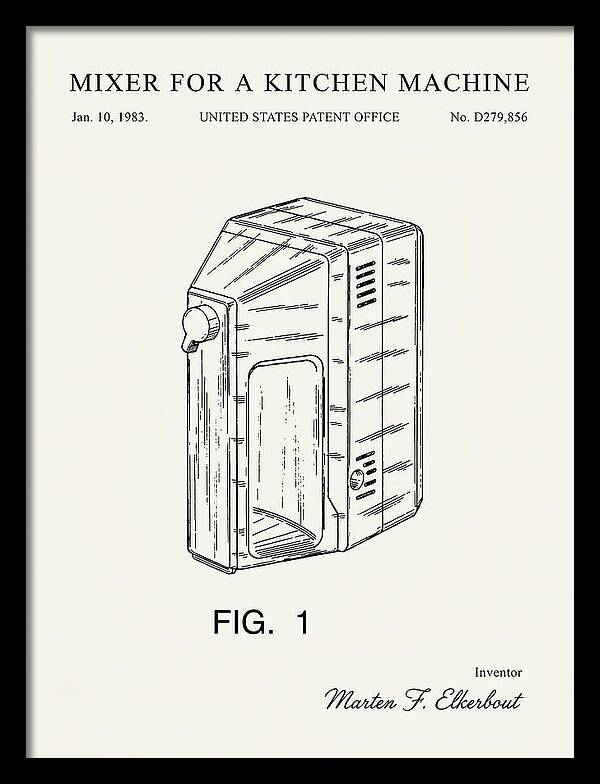 Kitchen Mixer Minimalist Patent Usd279856s