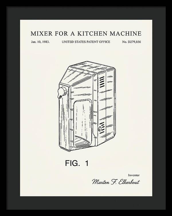 Kitchen Mixer Minimalist Patent Usd279856s