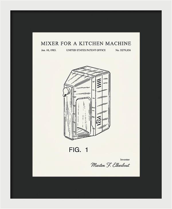 Kitchen Mixer Minimalist Patent Usd279856s