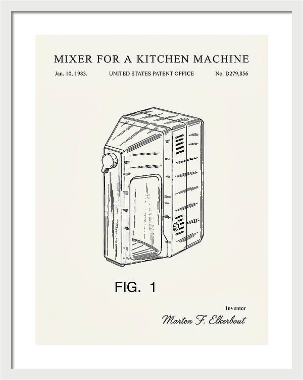 Kitchen Mixer Minimalist Patent Usd279856s