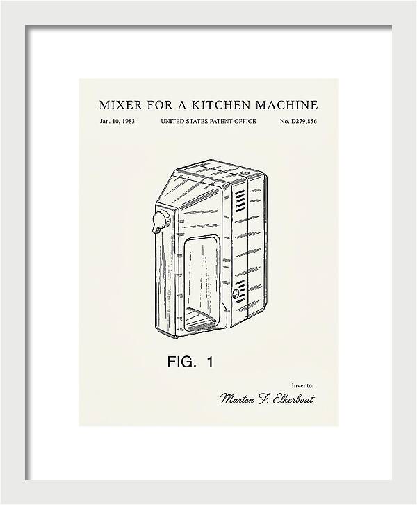 Kitchen Mixer Minimalist Patent Usd279856s