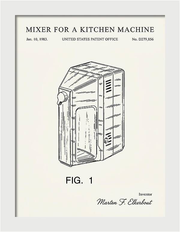 Kitchen Mixer Minimalist Patent Usd279856s