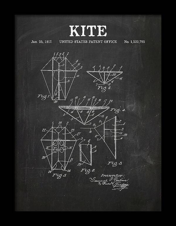 Kite Chalkboard Patent Us1222791