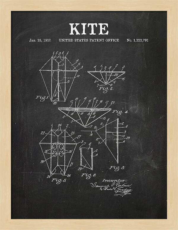 Kite Chalkboard Patent Us1222791