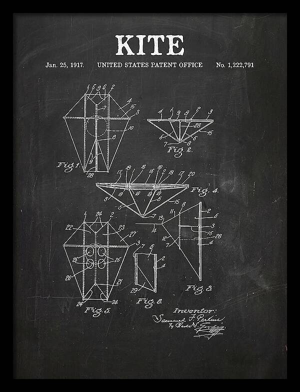 Kite Chalkboard Patent Us1222791