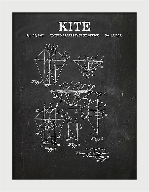 Kite Chalkboard Patent Us1222791