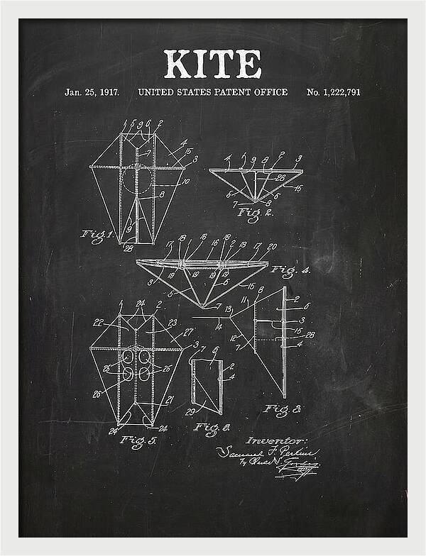 Kite Chalkboard Patent Us1222791