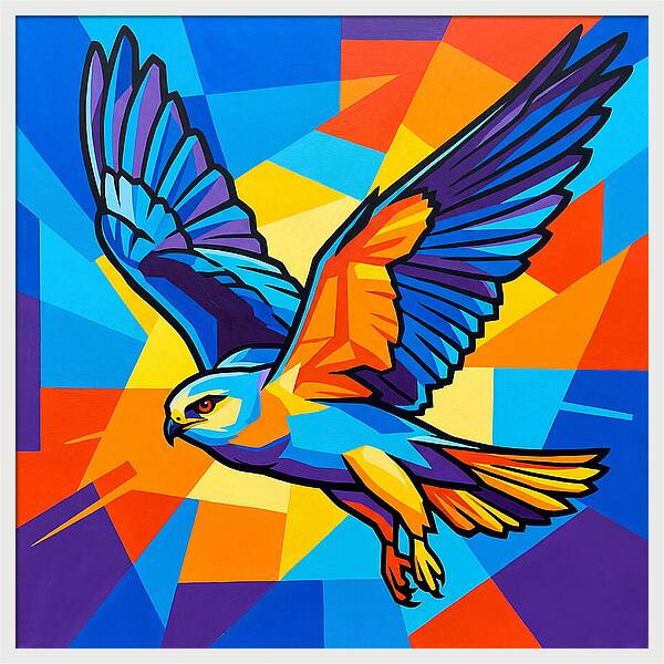 Kite In Vibrant Flight