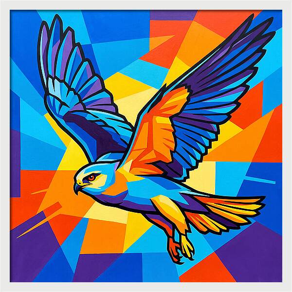 Kite In Vibrant Flight