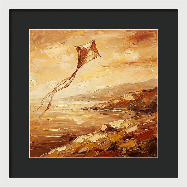 Kite Over Mediterranean Shore