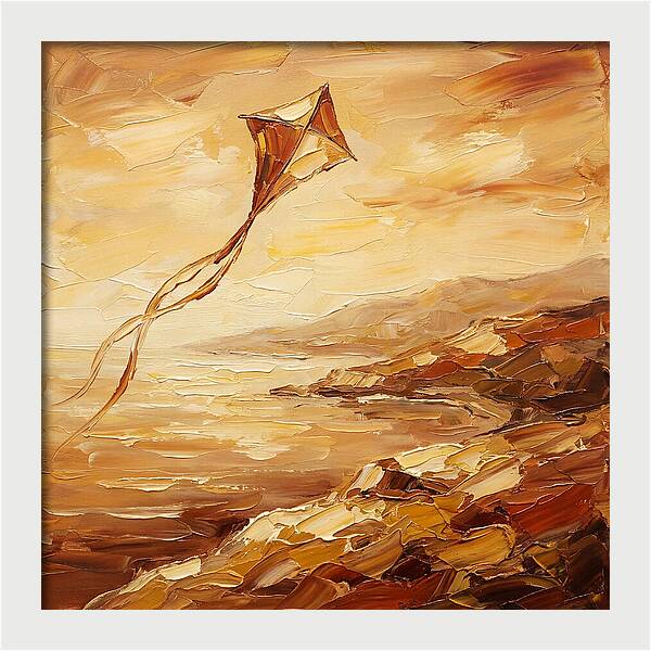Kite Over Mediterranean Shore