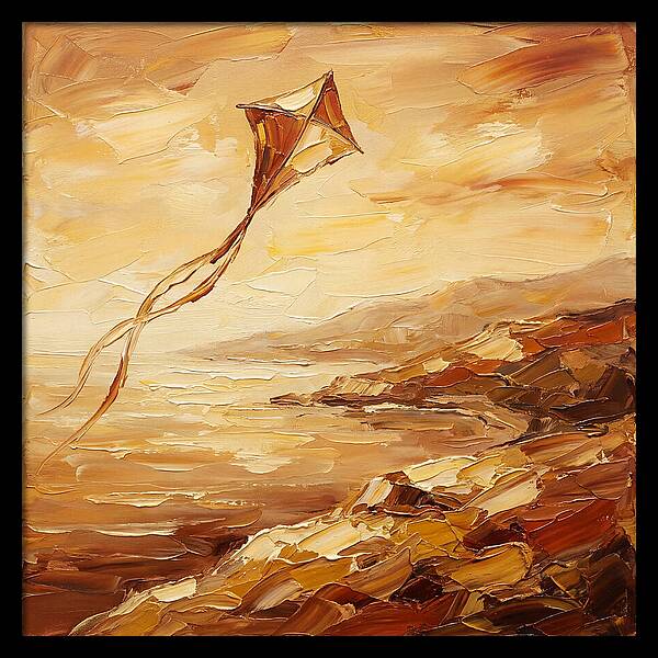 Kite Over Mediterranean Shore