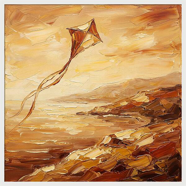 Kite Over Mediterranean Shore