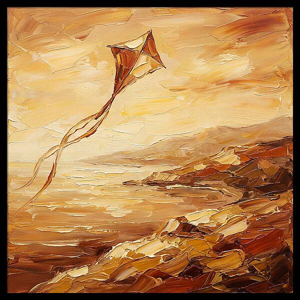 Kite Over Mediterranean Shore