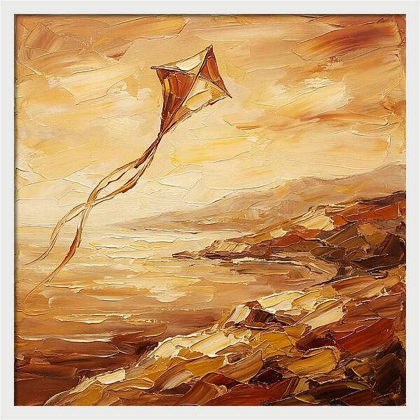 Kite Over Mediterranean Shore