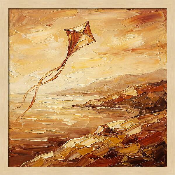 Kite Over Mediterranean Shore