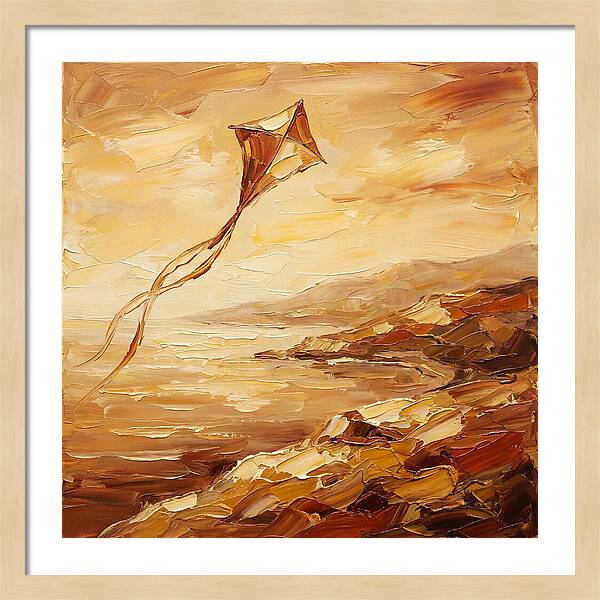 Kite Over Mediterranean Shore
