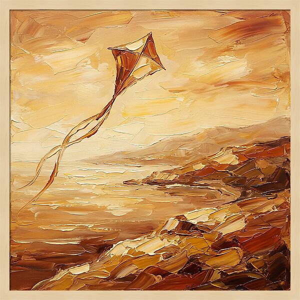 Kite Over Mediterranean Shore