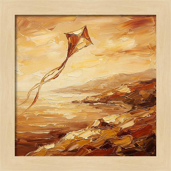 Kite Over Mediterranean Shore