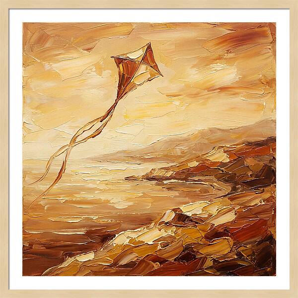Kite Over Mediterranean Shore