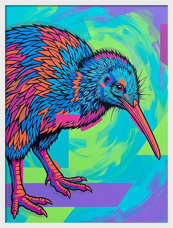 Kiwi Bird In Vibrant Colors
