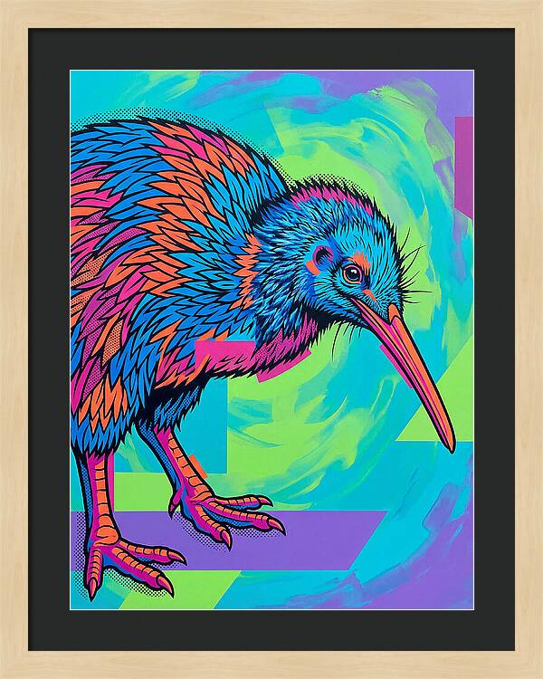 Kiwi Bird In Vibrant Colors