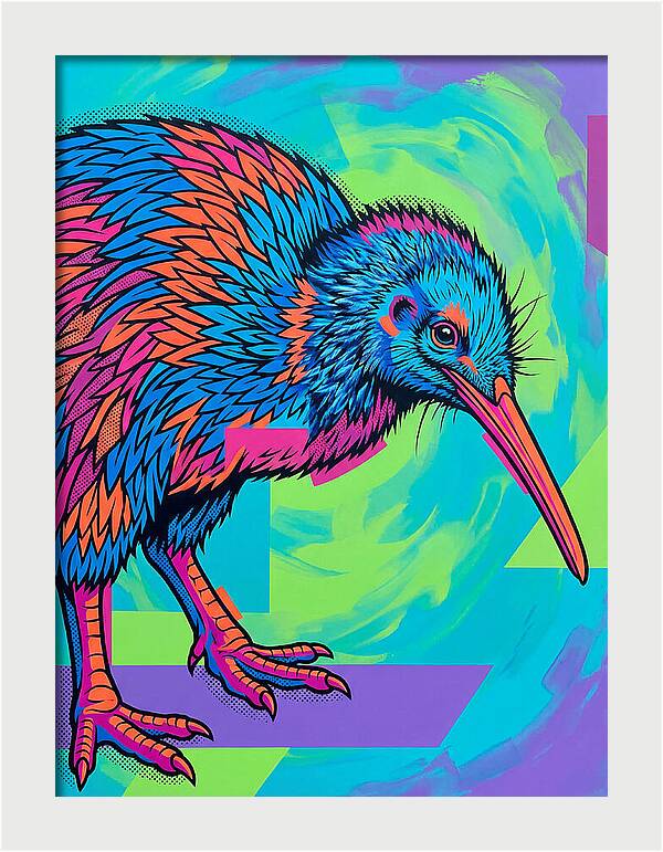 Kiwi Bird In Vibrant Colors