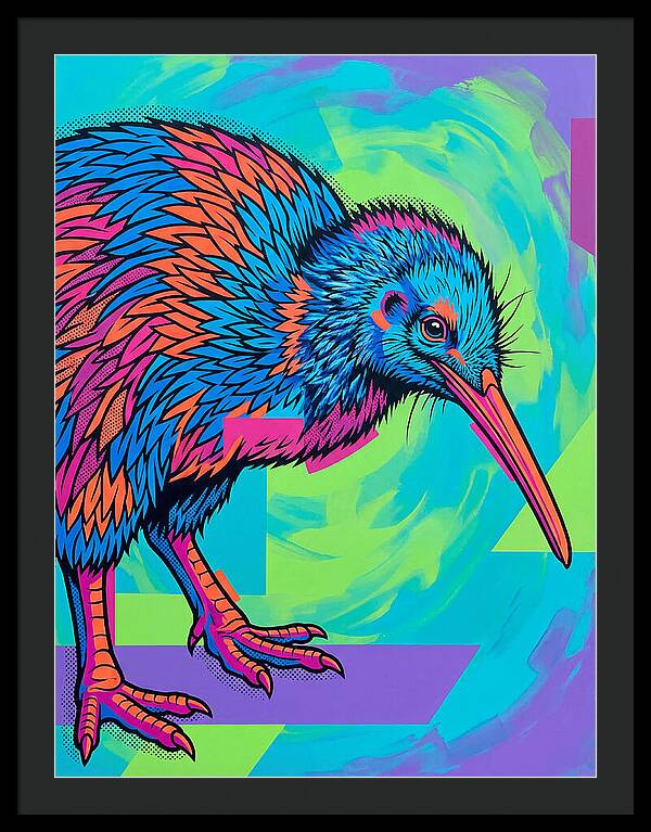 Kiwi Bird In Vibrant Colors