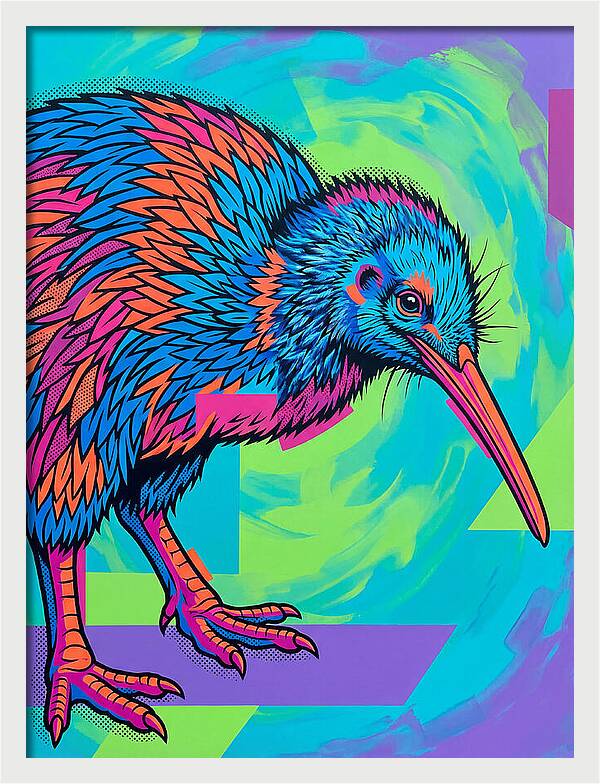 Kiwi Bird In Vibrant Colors