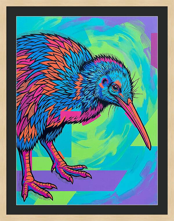 Kiwi Bird In Vibrant Colors
