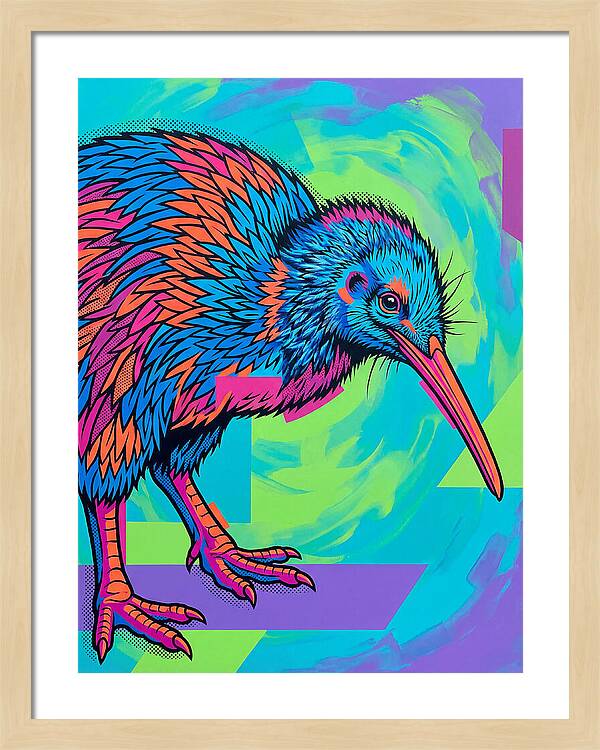 Kiwi Bird In Vibrant Colors