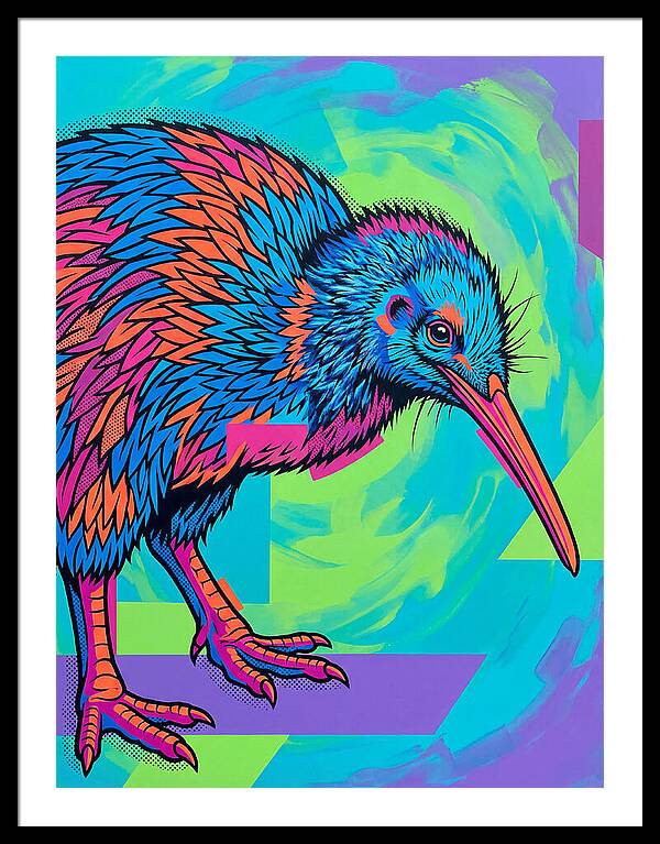 Kiwi Bird In Vibrant Colors