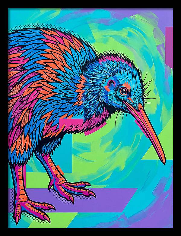 Kiwi Bird In Vibrant Colors