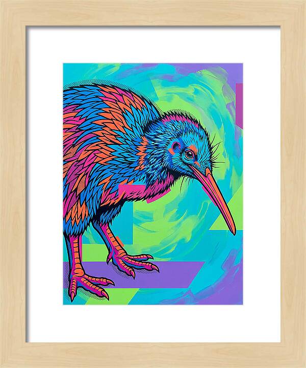 Kiwi Bird In Vibrant Colors