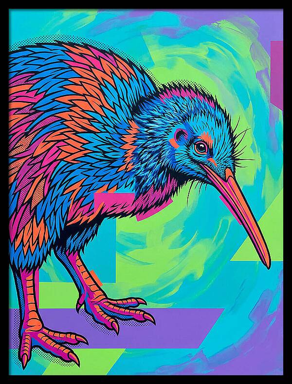 Kiwi Bird In Vibrant Colors