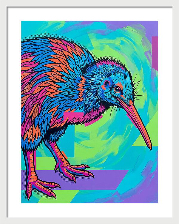 Kiwi Bird In Vibrant Colors