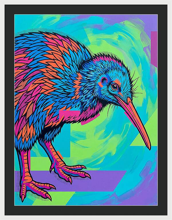 Kiwi Bird In Vibrant Colors