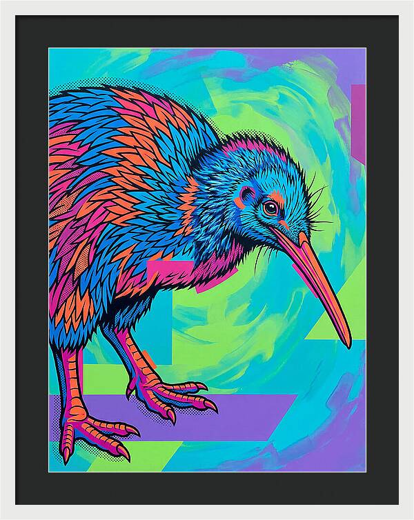 Kiwi Bird In Vibrant Colors