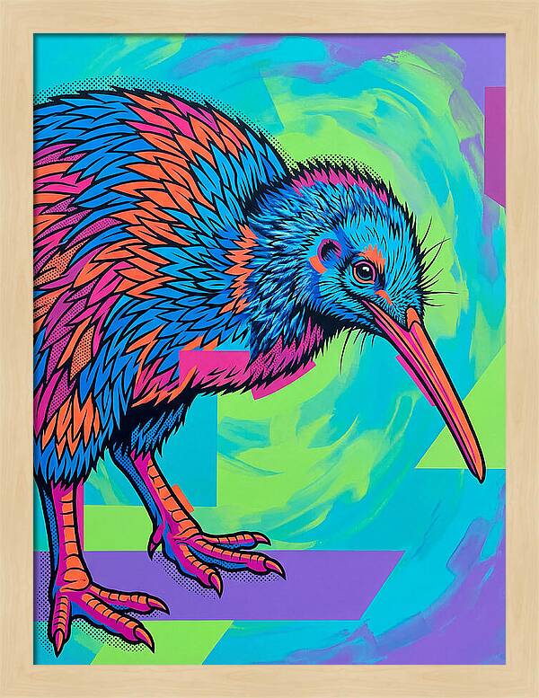 Kiwi Bird In Vibrant Colors