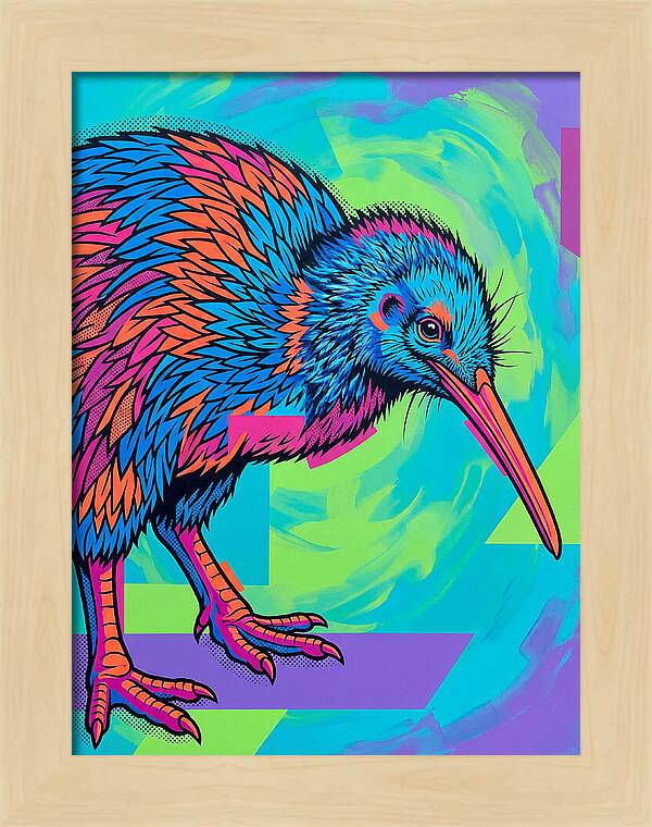Kiwi Bird In Vibrant Colors