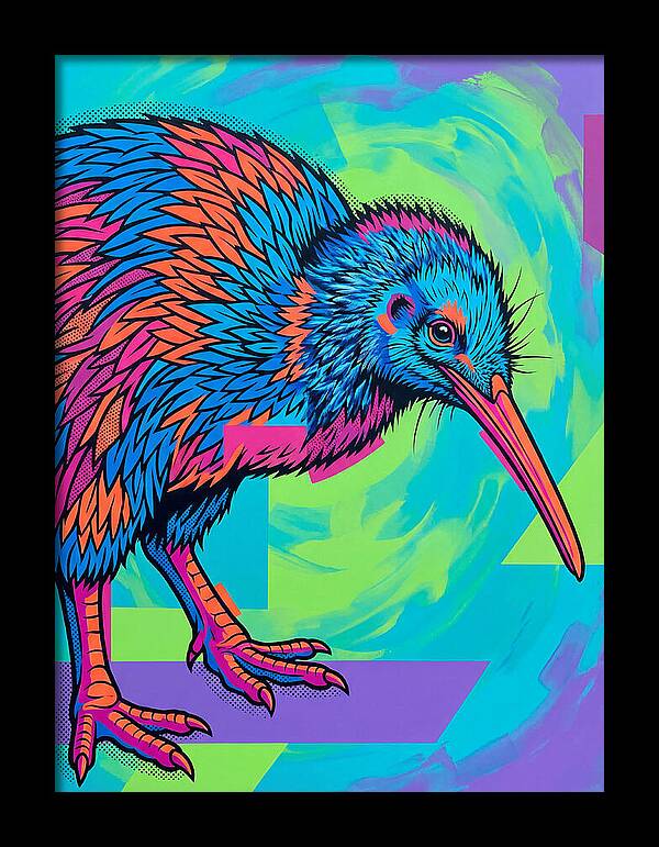 Kiwi Bird In Vibrant Colors
