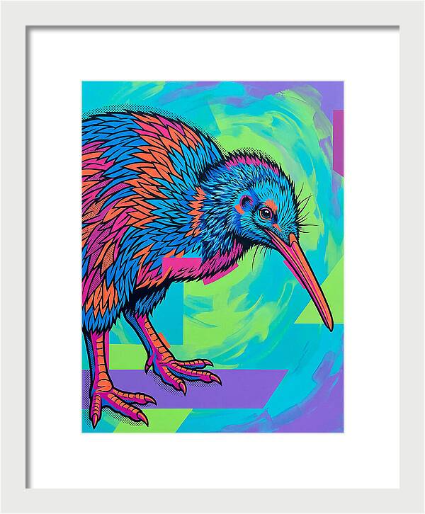 Kiwi Bird In Vibrant Colors
