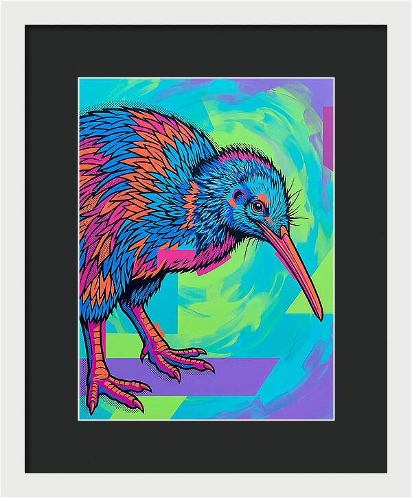 Kiwi Bird In Vibrant Colors