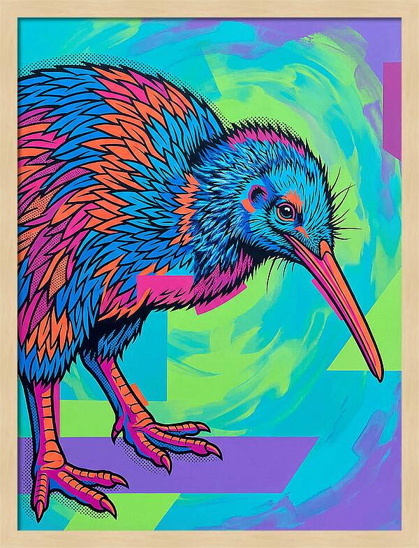 Kiwi Bird In Vibrant Colors