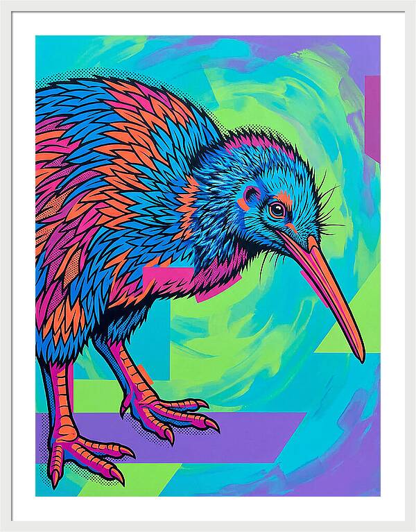Kiwi Bird In Vibrant Colors