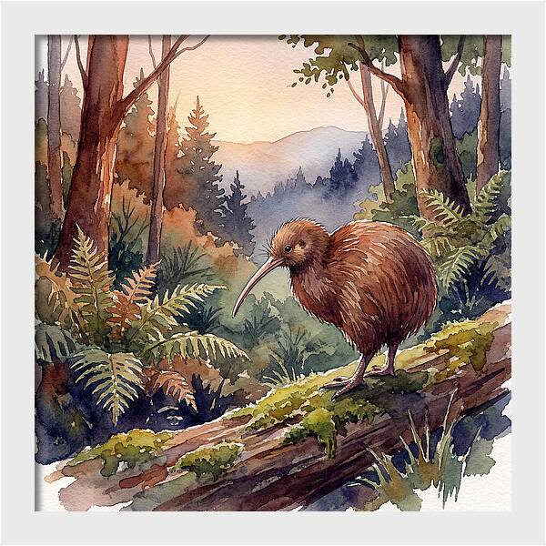 Kiwi In The Forest