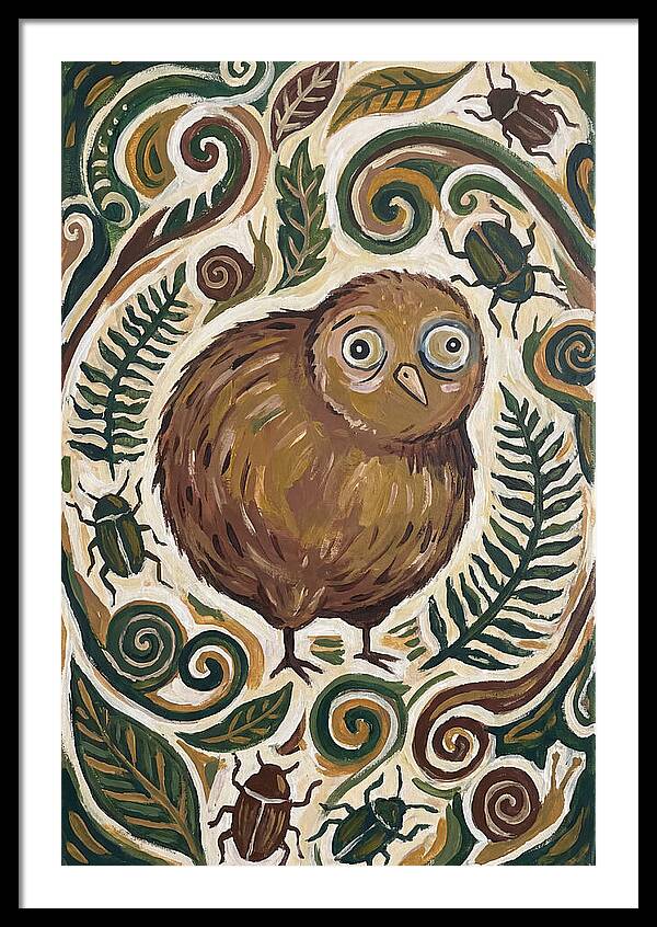 Kiwi Surrounded By Nature